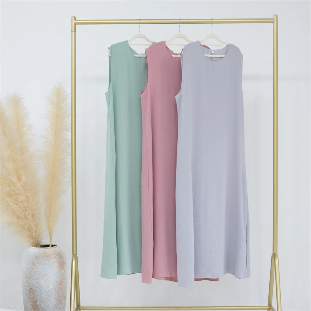 Ramadan Sleeveless Abaya Turkey Islam Arabic Muslim Long Dress African Dresses For Women Clothing Robe Musulmane Femme Vestidos