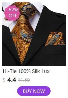 Hi-Tie Blue Business Solid Silk Men's Tie NeckTie 8.5cm Ties for Men Formal Luxury Wedding High Quality Gravata