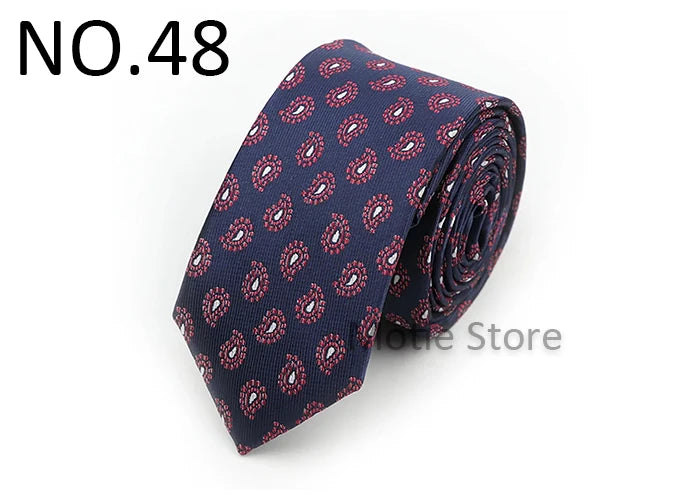 Tie For Men Classic Business Paisley Floral Stripe Plaid Dots 6cm Jacquard Necktie Accessories Daily Wear Cravat Wedding Dress