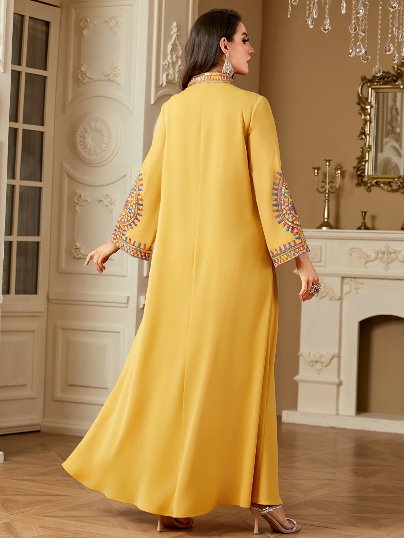 Eid Muslim Embroidery Dress for Women Abaya Party Long Dresses  Caftan Robe Jalabiya Ramadan Morocco Dubai 2025 Vestidos Largos