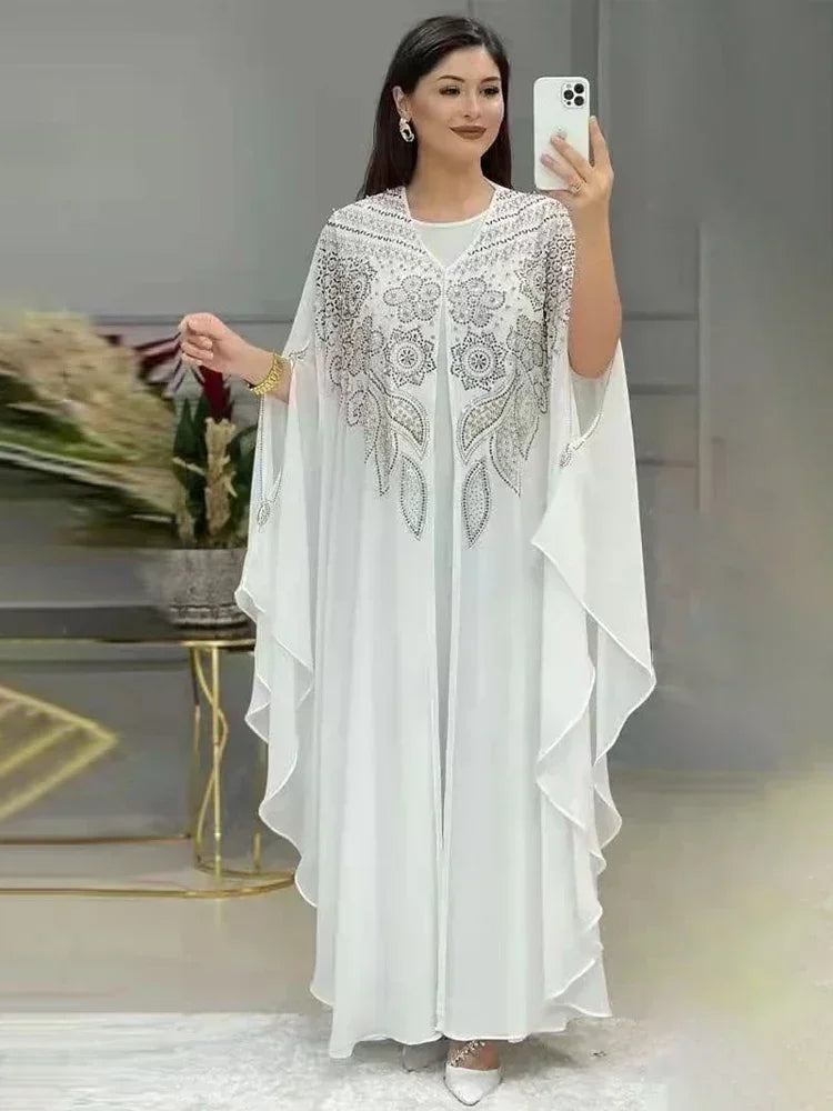 Abayas For Women Dubai Luxury 2025 Chiffon Boubou Muslim Fashion Dress Caftan Marocain Wedding Party Occasions Djellaba Femme