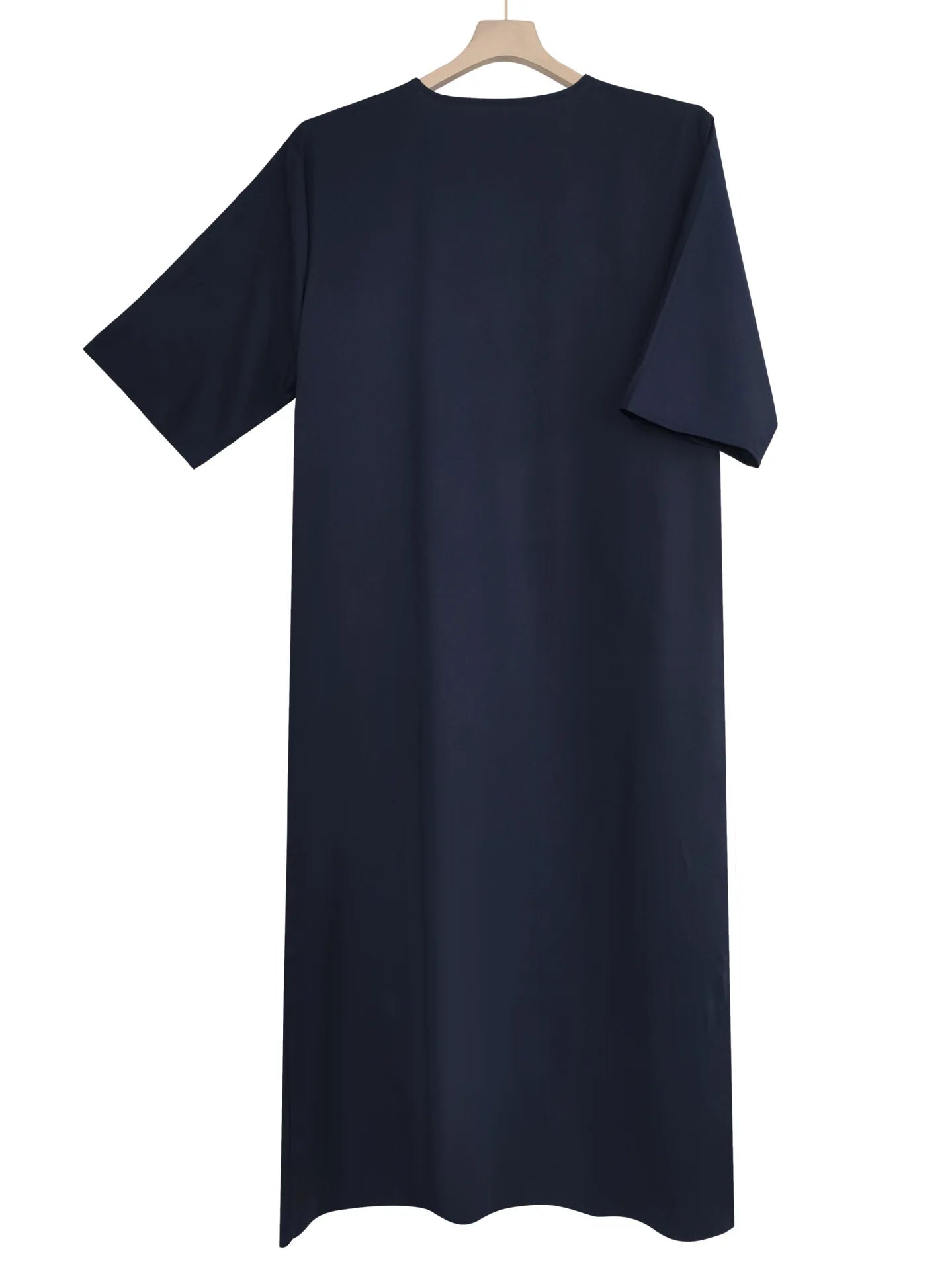 2026 New Men's Muslim Thobe Mid Long Sleeve Arab Ethnic Retro Vintage Loose Fit Islamic Robe Abaya Dubai Saudi Ramadan Eid