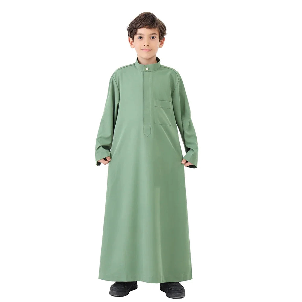 Muslim Kids Boys Jubba Thobe Robe Turkey Arabic Islam Dubai Abayas For Prayer Clothes Djellaba Robe Musulmane Hombre