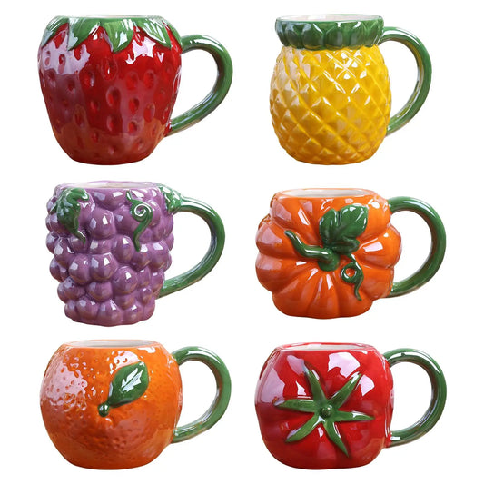 Cute Ceramic Coffee Mug Tableware Juice Dinnerware Milk Cups Porcelain Morning Cup for Kitchen Household Office Holidays