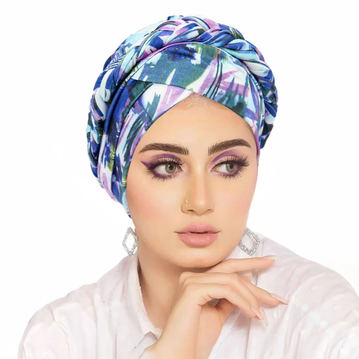 New Headscarf for Muslim Women Trendy Print Turban Bonnet Hijab Caps Inner Hijabs Femme Musulman Arab Wrap Turbantes