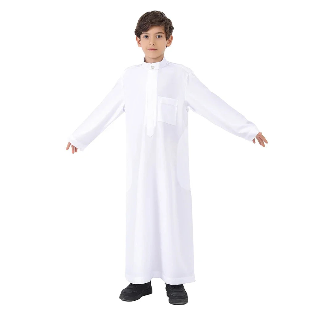 Muslim Kids Boys Jubba Thobe Robe Turkey Arabic Islam Dubai Abayas For Prayer Clothes Djellaba Robe Musulmane Hombre