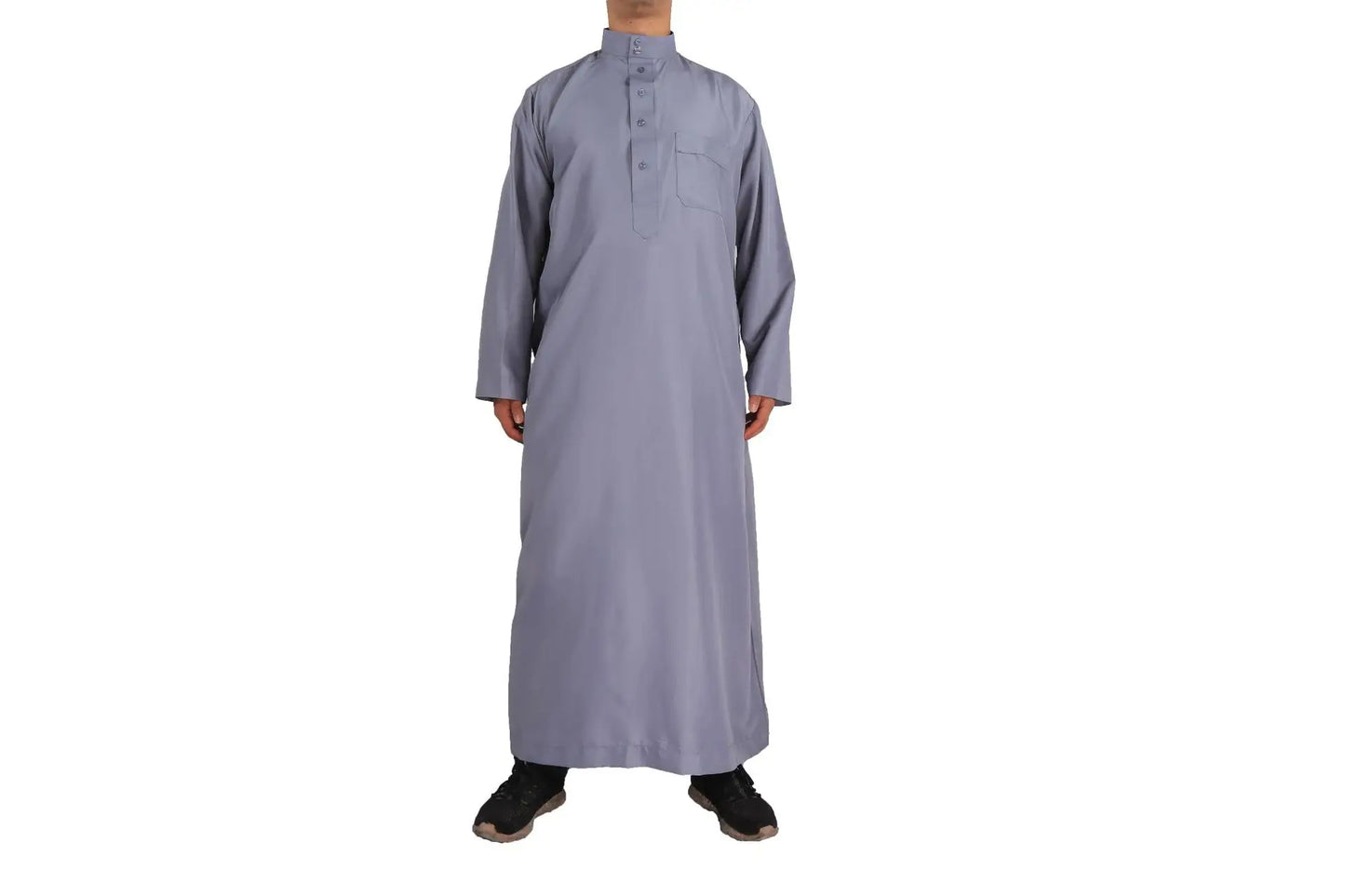 New 2026 Middle East Muslim Men Dress Long Sleeve Jubba Thobe Ramadan Eid Dishdasha Robe Muslim Islamic Kaftans Arab Clothing