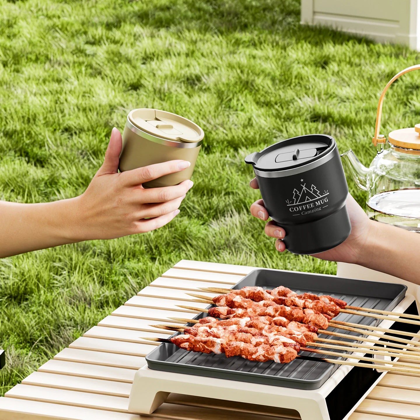 400ML Double Wall Insulated Mug 304 Stainless Steel Milk Coffee Cup Portable Sealed Cold And Hot Water Cup Tumbler With Handle