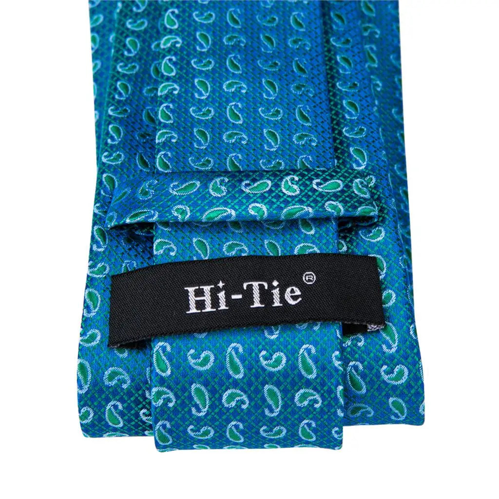 Hi-Tie New Clasic Grey Tie for Men Silk Fabric Jacquard Woven Tie Hanky Cufflinks Set for Men Designer Fashion Silk Ties SN-1466