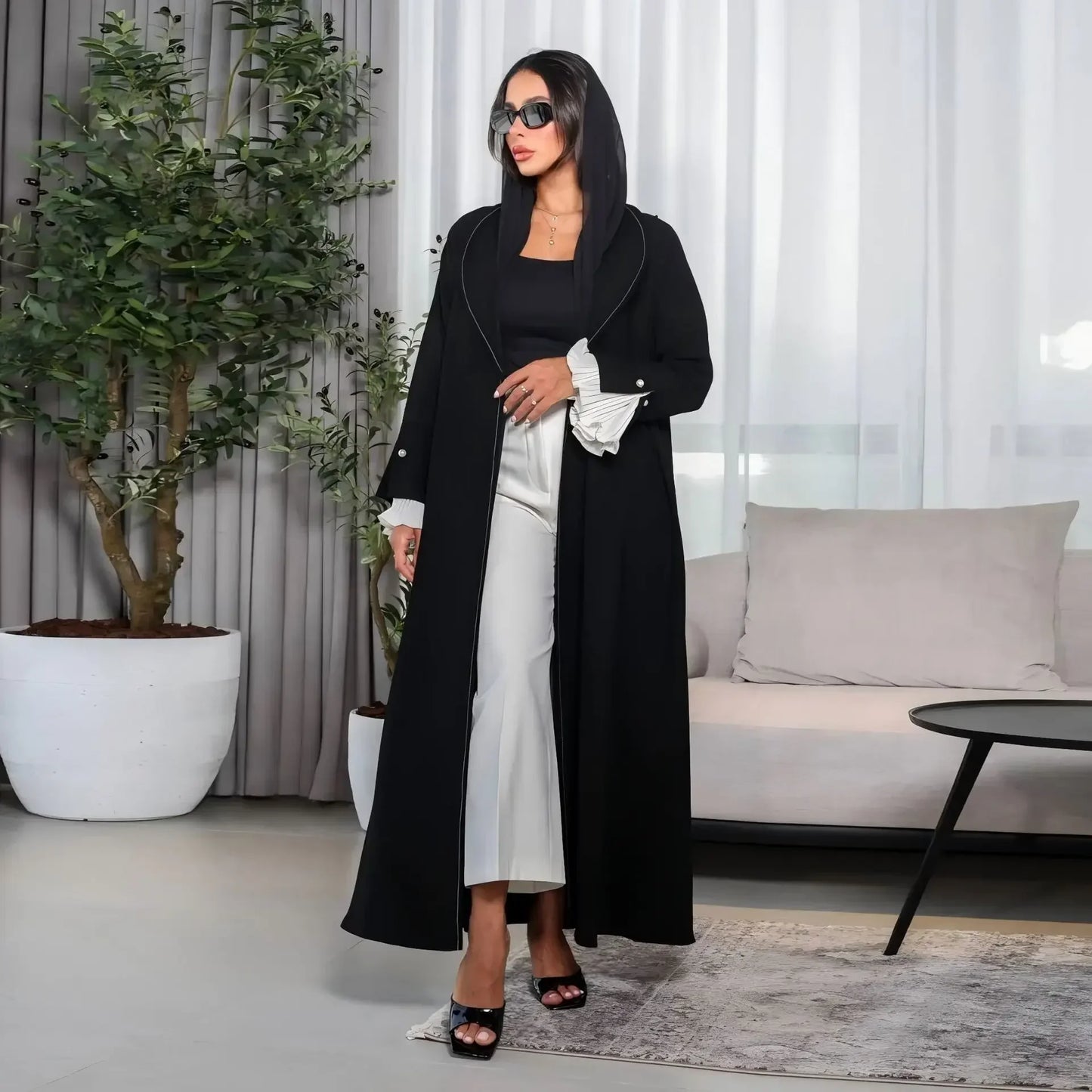 Eid Muslim Abaya for Women Dress Split Morocco Party Dresses Ramadan Print Pleated Abayas Kaftan Islam Dubai Arab Long Robe 2024