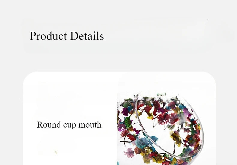 350ml Double Wall Espresso Coffee Cup Handle Flower Pattern Creative Transparent Hot Iced Beverage Beer Whisky Wine Glass Mug