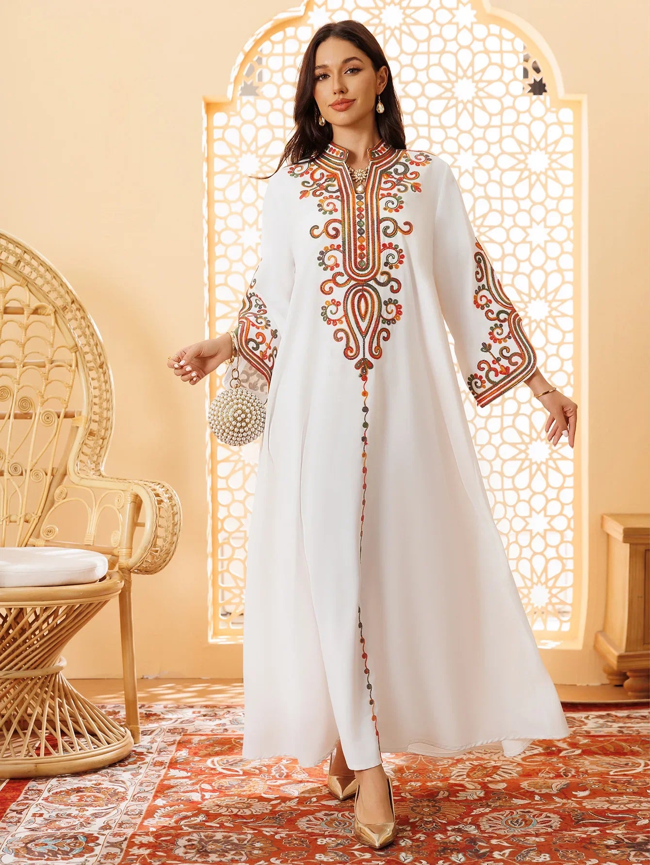 Abaya Dress For Women Embroidery Vestidos Largos Islam Arab Long Robe Jalabiya Ramadan Morocco Kaftan Dubai Abayas Dresses 2026