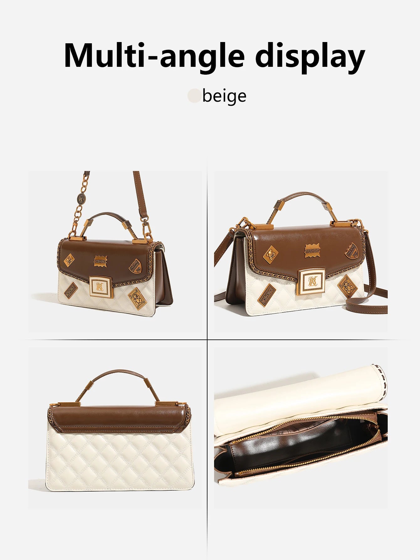 2026 fashionable new luxury high-grade handbag fashionable handbag temperament western embroidery design heavy hardware badge ha