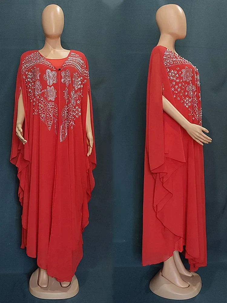 Abayas For Women Dubai Luxury 2025 Chiffon Boubou Muslim Fashion Dress Caftan Marocain Wedding Party Occasions Djellaba Femme