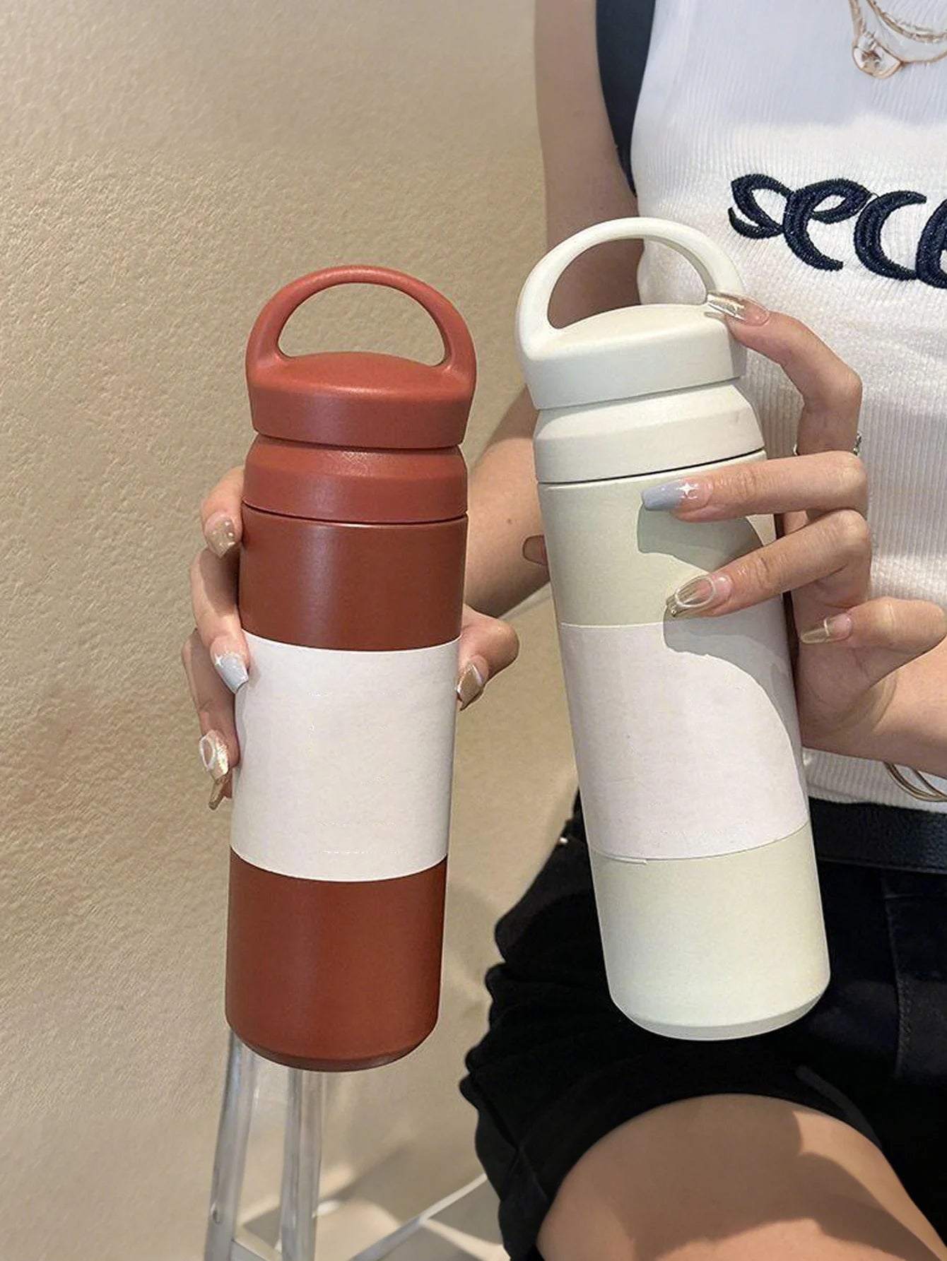500ml Portable Stainless Steel Vacuum Insulated Water Cup Exquisite Double-Walled for Daily Use in Homes Offices Outdoor Parties