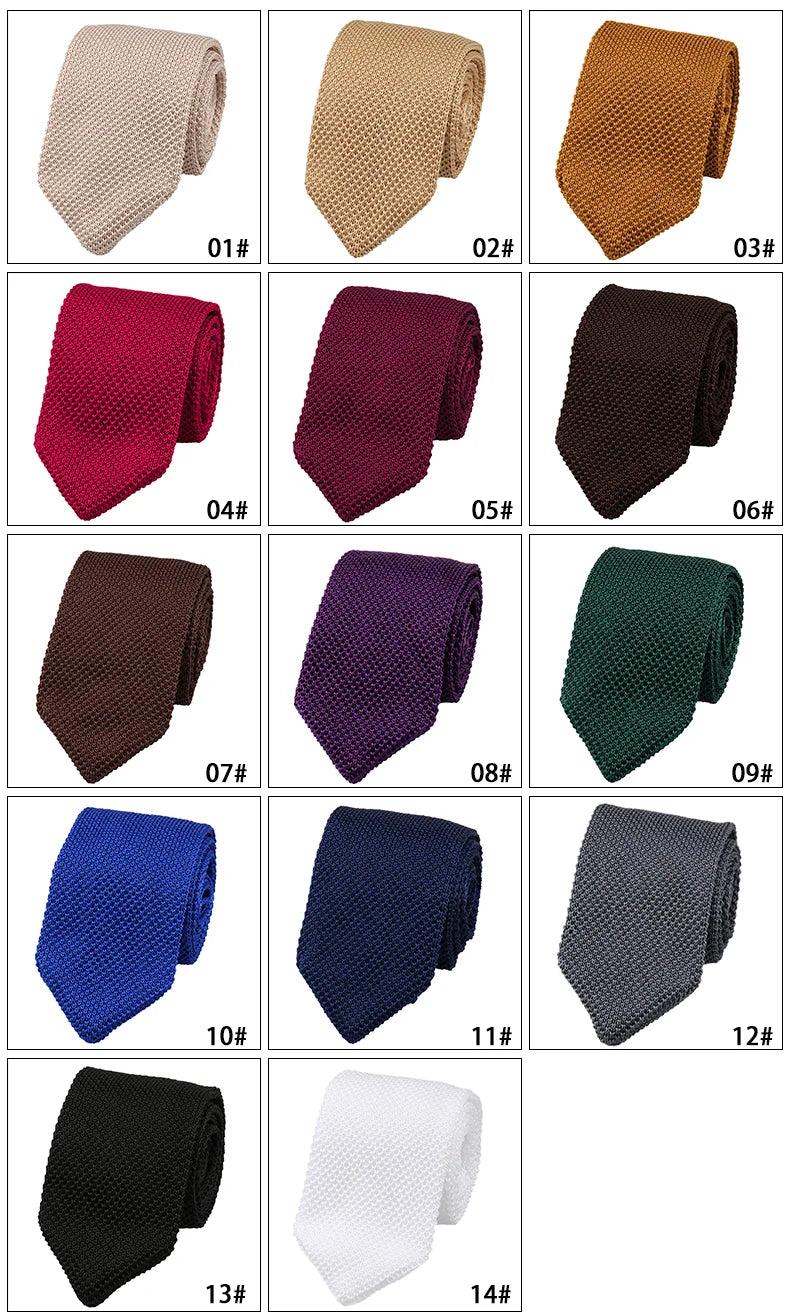 Knitted Ties Dark Blue Fashion Casual Skinny Necktie For Party Boys Girls Solid Colourful Knitted Neck Tie Narrow Slim Gravatas
