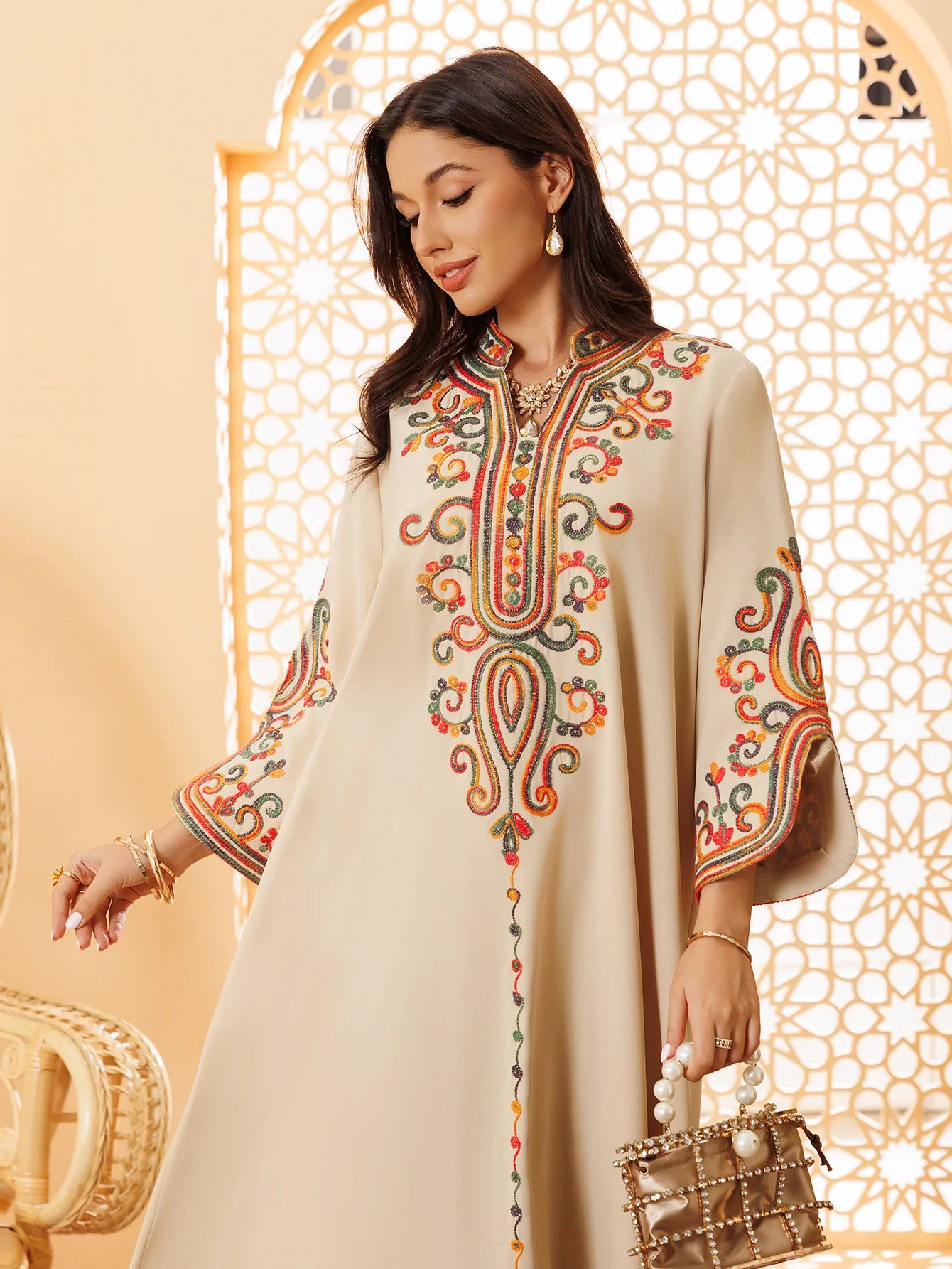 Abaya Dress For Women Embroidery Vestidos Largos Islam Arab Long Robe Jalabiya Ramadan Morocco Kaftan Dubai Abayas Dresses 2026
