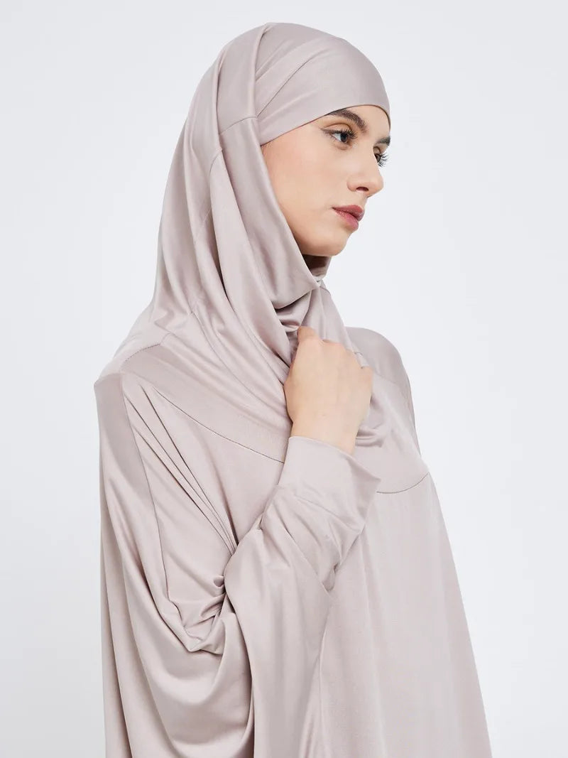 Islamic Prayer Abaya Muslim Women Abayas Long Sleeve Hooded Modesty Ramadan Dresses With Hijab Jilbabs Middle Eastern Kaftans