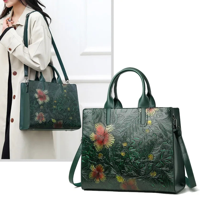 High Quality Handbag Women Designer Shoulder Bag Large Capacity Office Pocket Embossed Diagonal Cross Bag Official Document Bag