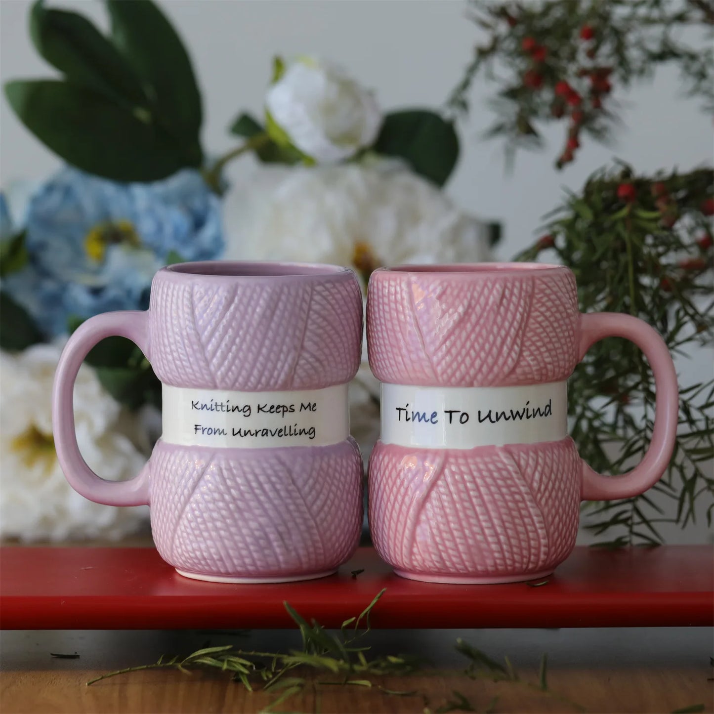 425ml Creative Knitted Pattern Gift Mug Colorful Woolen Balls Mugs Home Party Christmas Birthday Or Christmas Gift Cup