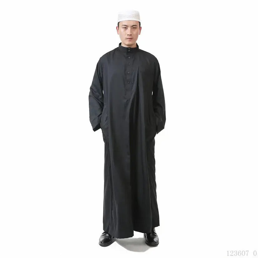 Ramadan Eid Djellaba Men Muslim Dress Jubba Thobe Saudi Arabic Long Robe Turkey Kaftan Dubai Abaya Dress Daffah Dishdasha Thoub