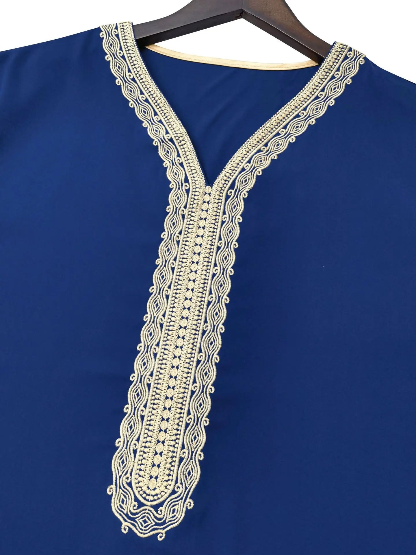 Ethnic Style Kandouras Thobe for Men Jabador Gandoura Side Pockets Embroidery Abaya Long Sleeve Muslim Kaftan Vintage White Robe