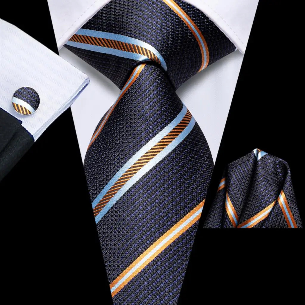 Hi-Tie Teal Green Floral Mens Fashion Necktie Handkerchief Cufflinks for Tuxedo Accessory Classic Silk Luxury Tie for Man Gift