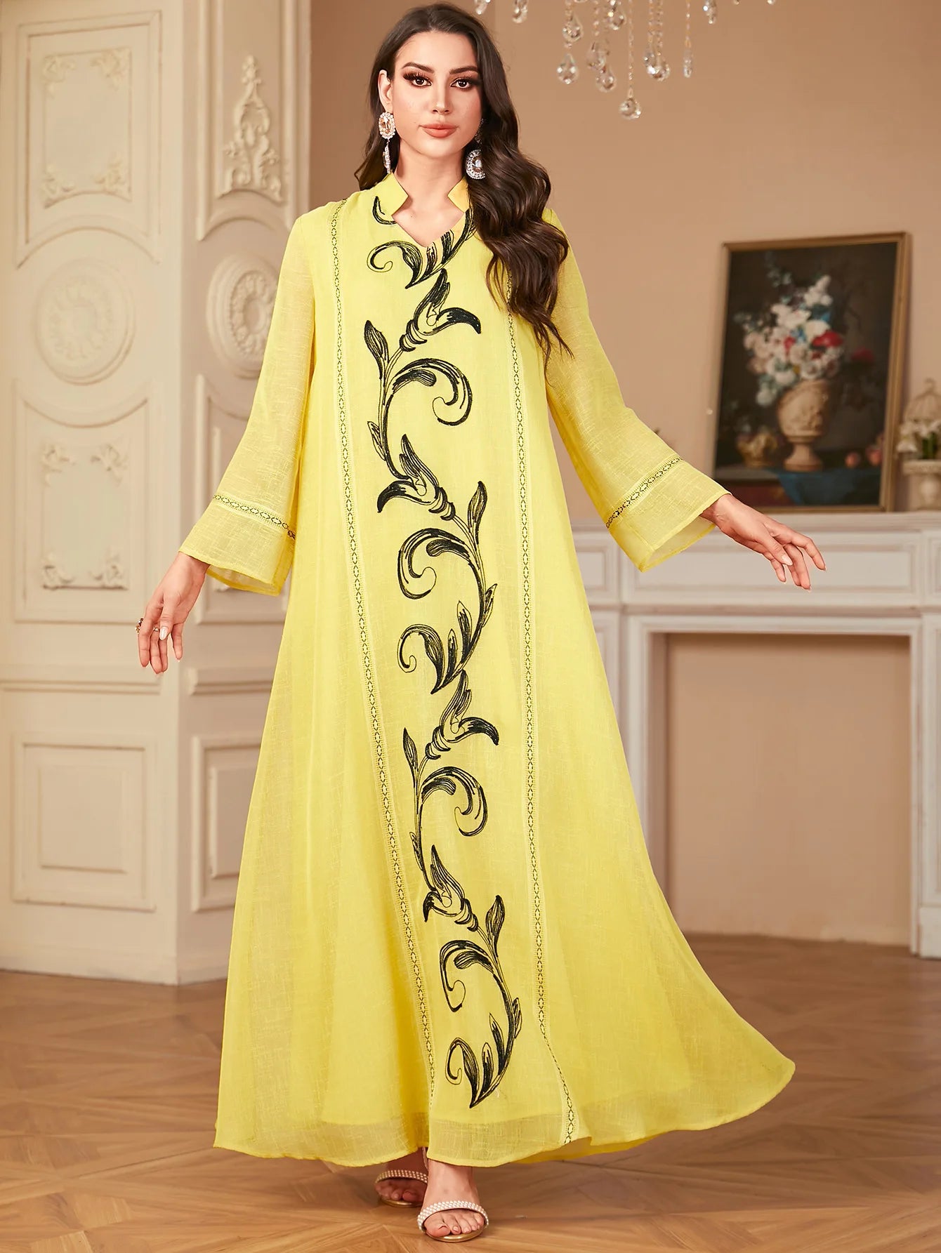 Muslim Women Embroidery Dress Patchwork Vestidos Ramadan Eid Long Robe Morocco Kaftan Dubai Abayas Party Dresses Jalabiya 2025