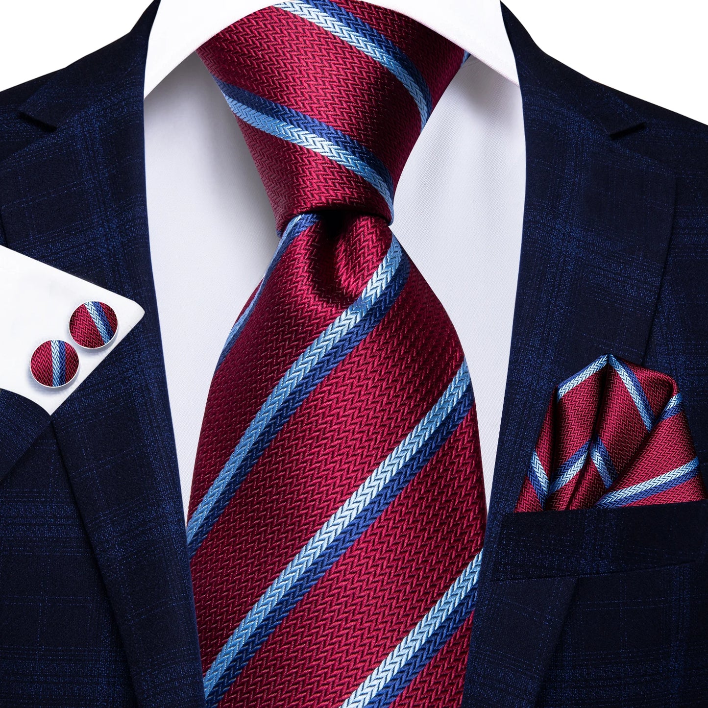 Hi-Tie Paisley Wine Red Silk Men's Tie NeckTies 8.5cm Ties for Men Formal Business Luxury Wedding Neckties Quality Gravatas