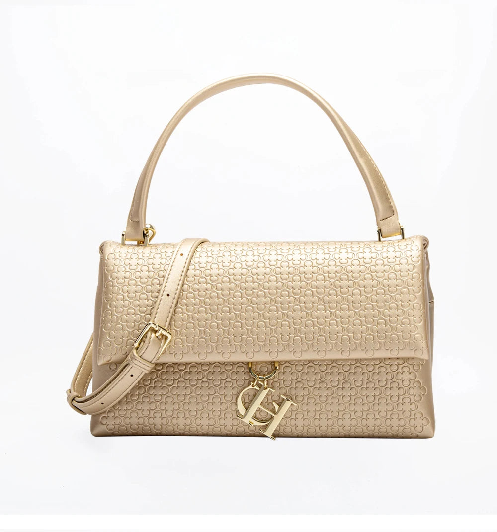 Unique Fashion Printed Women's Handbag Metal Accessories Solid Color Elegant Simplicity Women's Shoulder Bag
