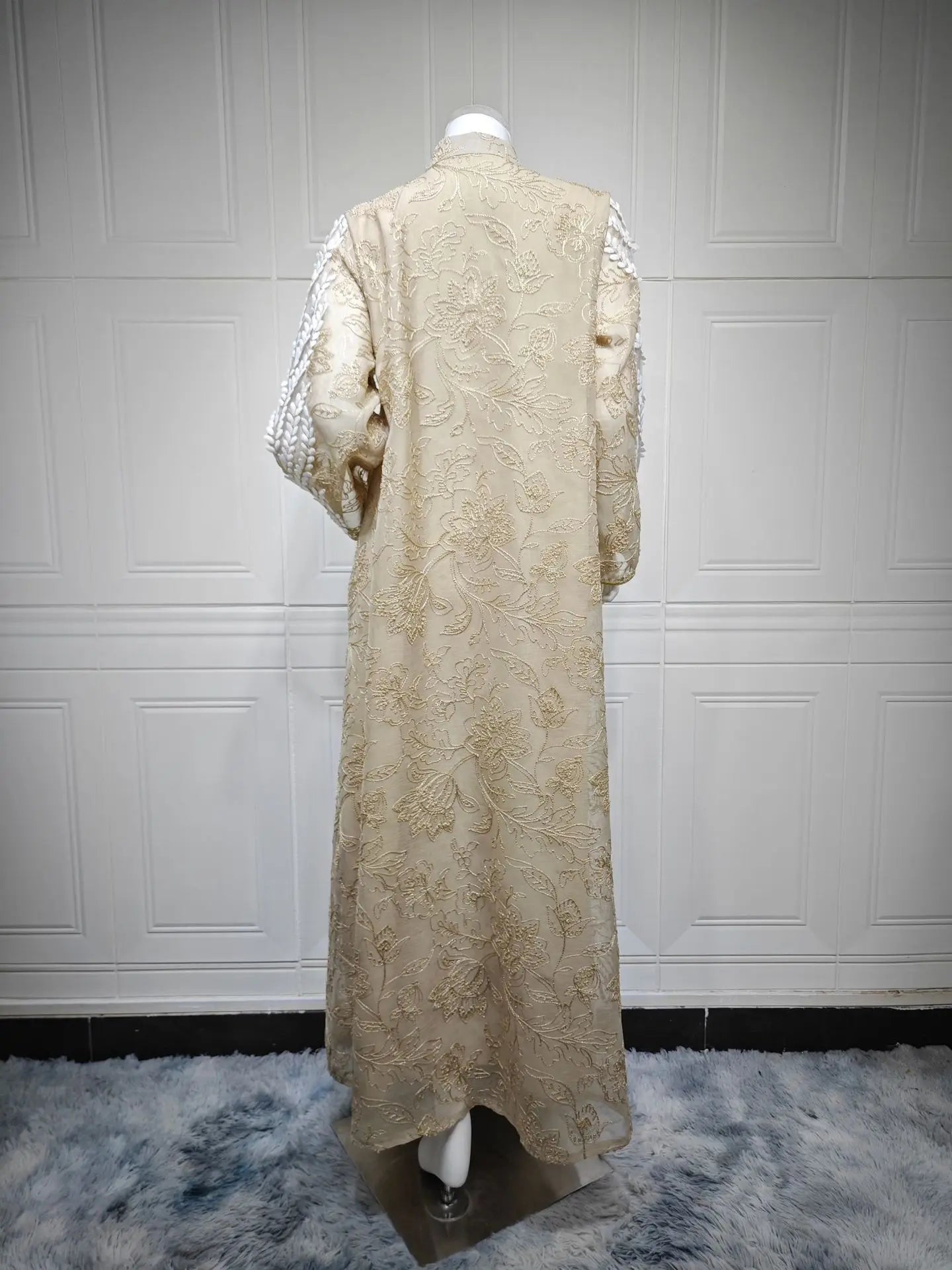 Eid Mesh Dress Women Abaya Party Dress Women Jalabiya Gorgeous Embroidery Saudi Arab Sequins Muslim Ramadan Vestidos Largos Robe