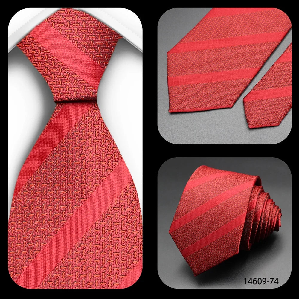 Tie Gravatas Fashion Wholesale Woven Striped Necktie Wedding Accessories Blue Man Fit Group Party Office Neck Ties