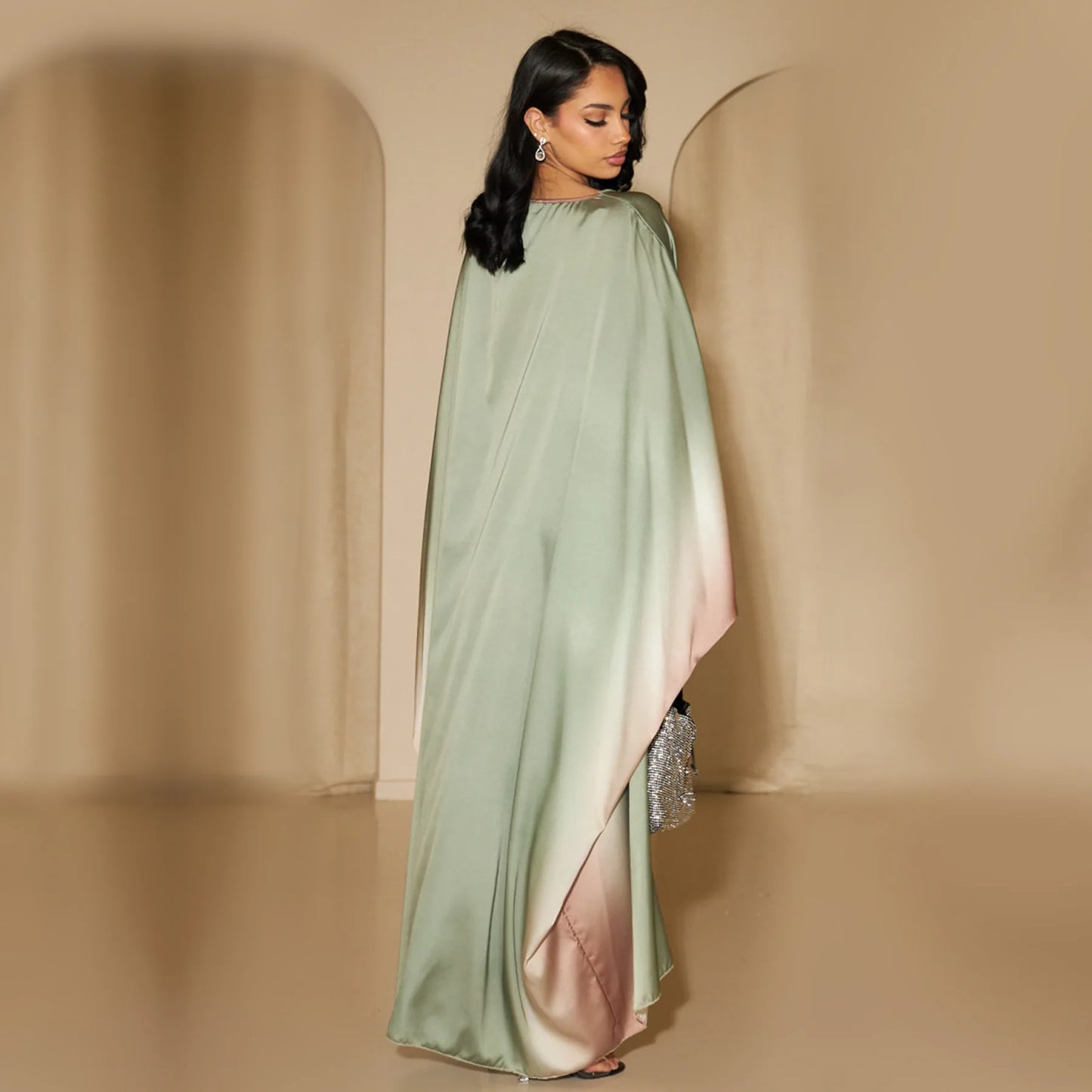 Eid Muslim Party Dress for Women Ramadan Bat Sleeve Abaya Long Dress Morocco Kaftan Vestidos Largos Dubai Robe Jalabiya 2024