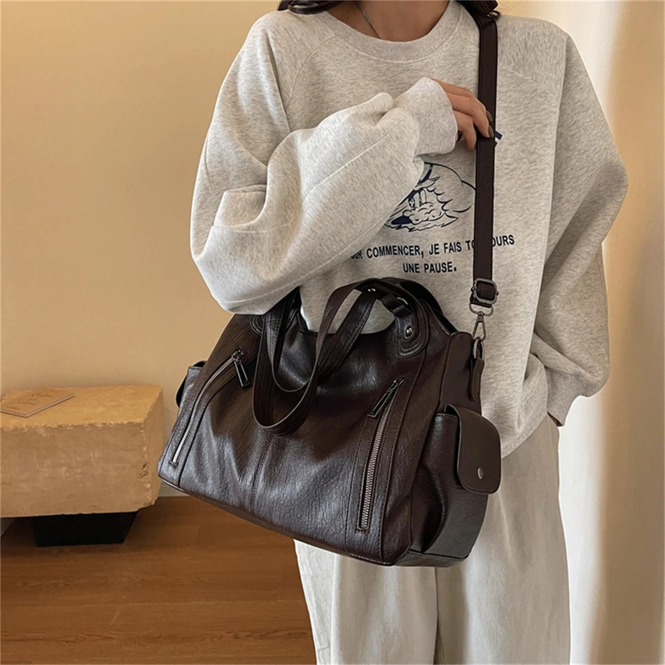 Female Handbag Large Capacity Shoulder Bags Big Stylsih Tote Bag Ladies Soft Leather Hobos Messenger Bags Women Shopper Bag Sac