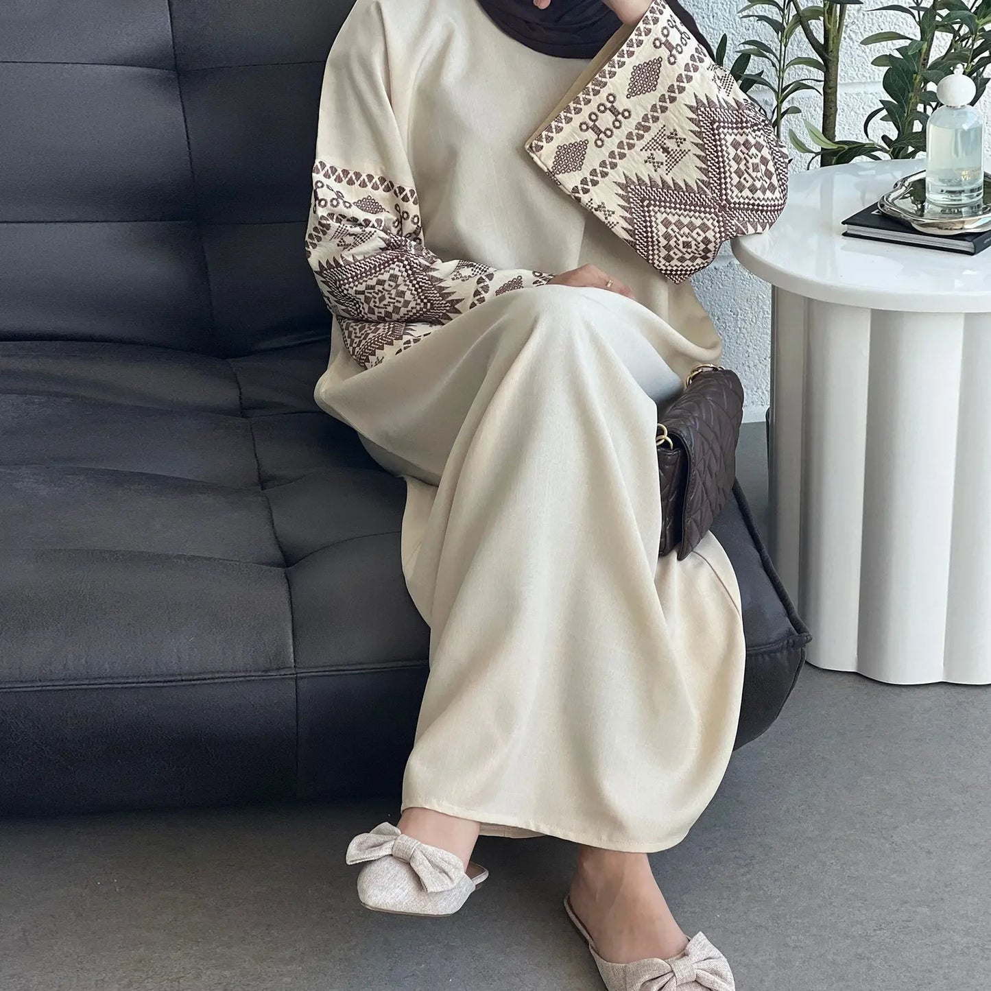 Eid Muslim Abaya for Women Party Embroidery Dresses Kaftan Arab Long Robe Islam Ramadan Dubai Abayas Vestidos Morocco Jalabiya