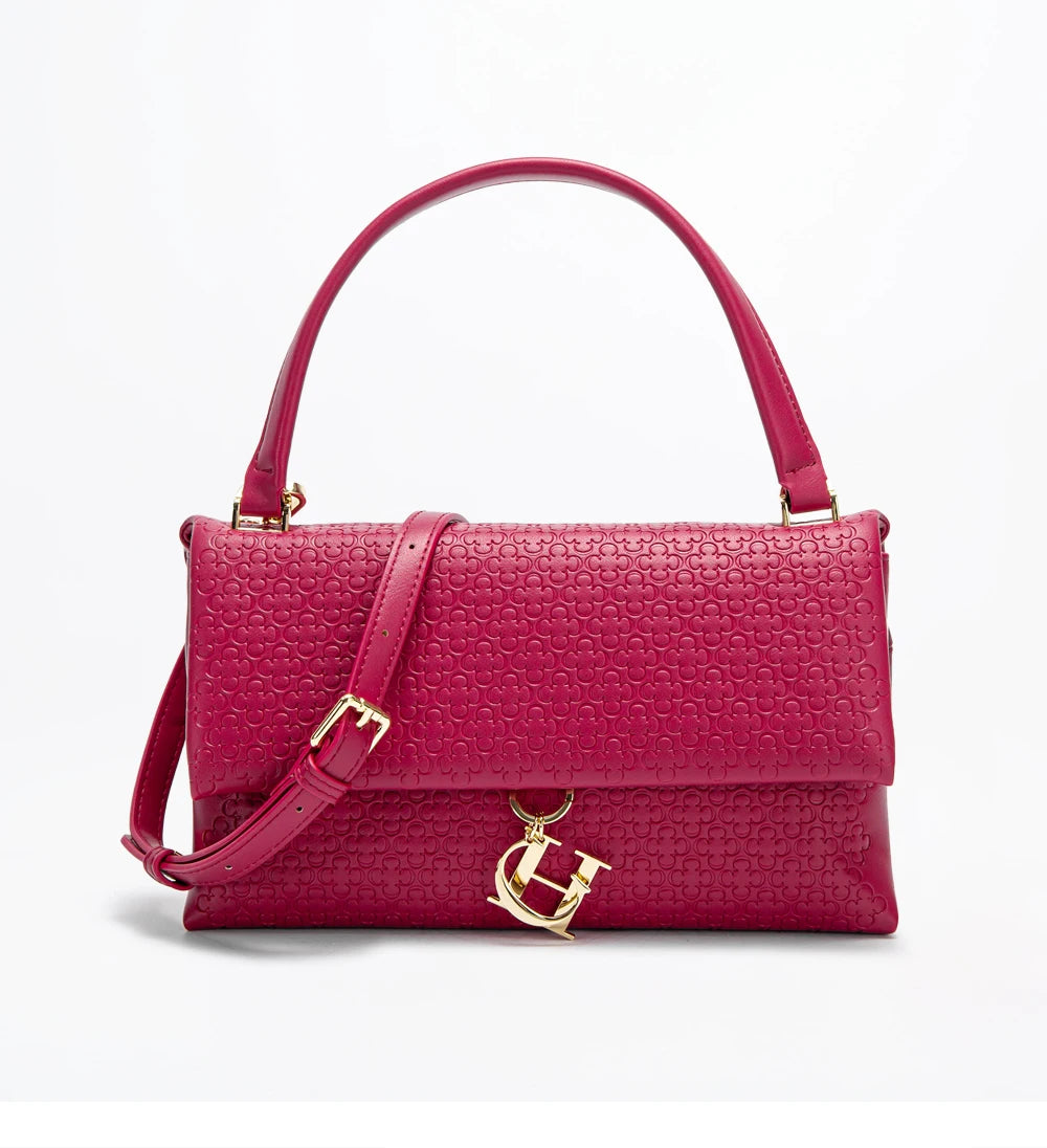 Unique Fashion Printed Women's Handbag Metal Accessories Solid Color Elegant Simplicity Women's Shoulder Bag