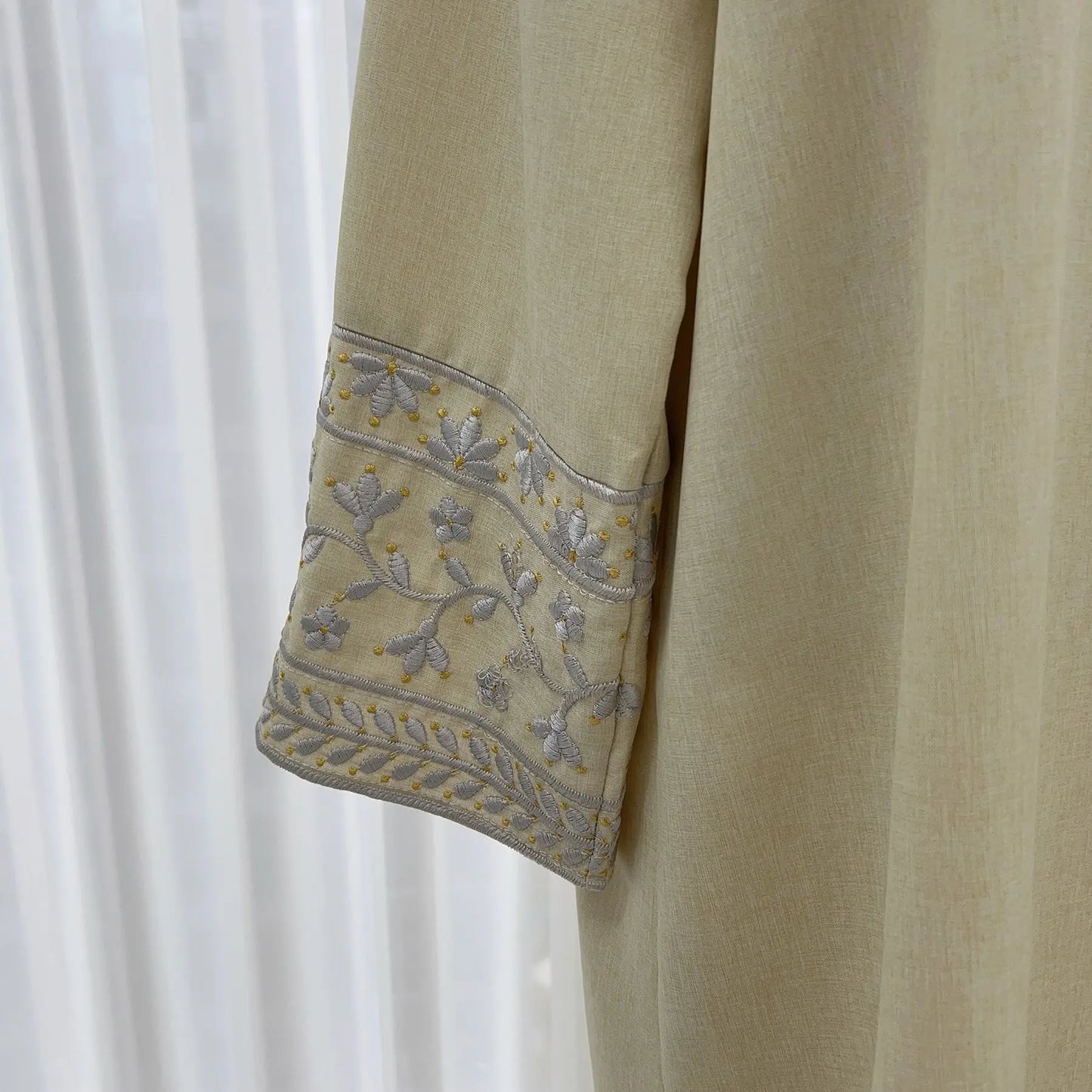 Abaya Simple Embroidery Outwear Eid Ramadan Dress Abayas Muslim Dresses Kaftan Dubai Women Prayer Robe Clothes Women With Belt