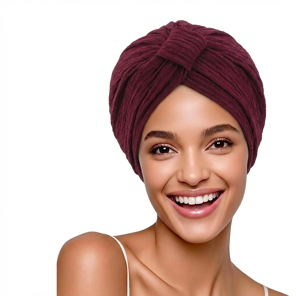 New Muslim Women Solid Color breathable headscarf hat Indian hat ethnic headscarf Hijab Hat Turban