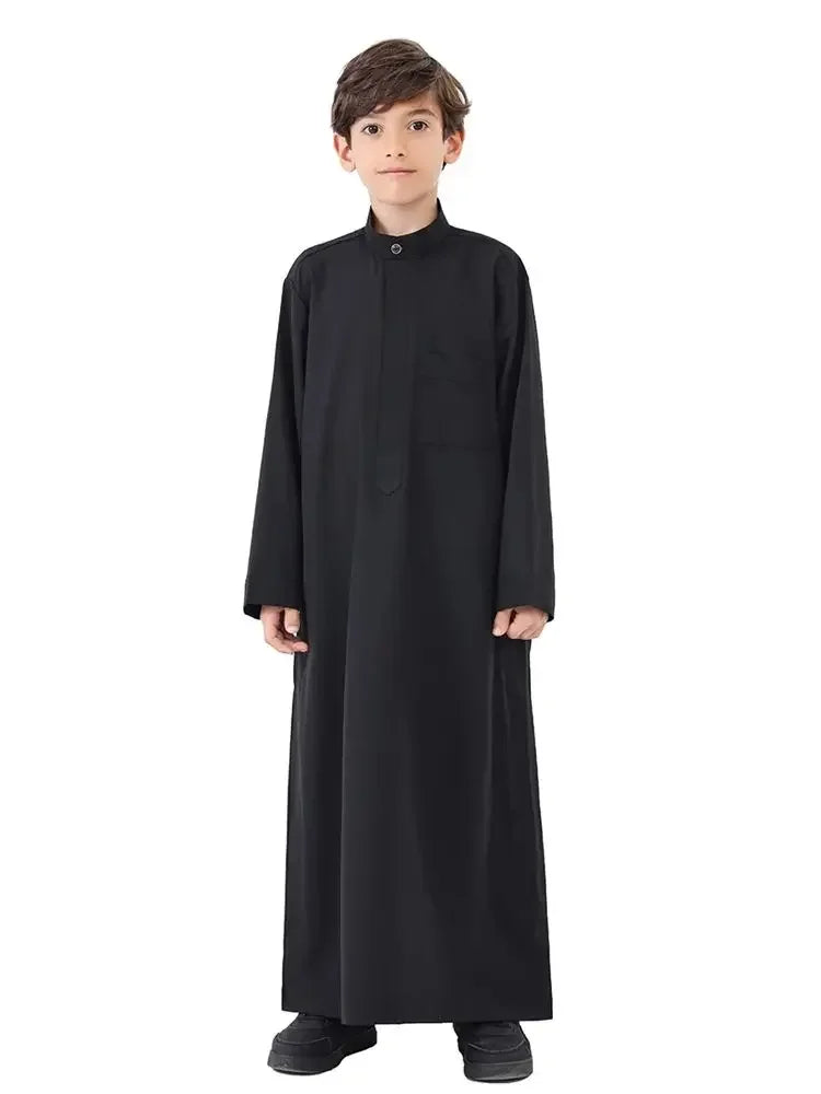 Muslim Kids Boys Jubba Thobe Robe Turkey Arabic Islam Dubai Abayas For Prayer Clothes Djellaba Robe Musulmane Hombre