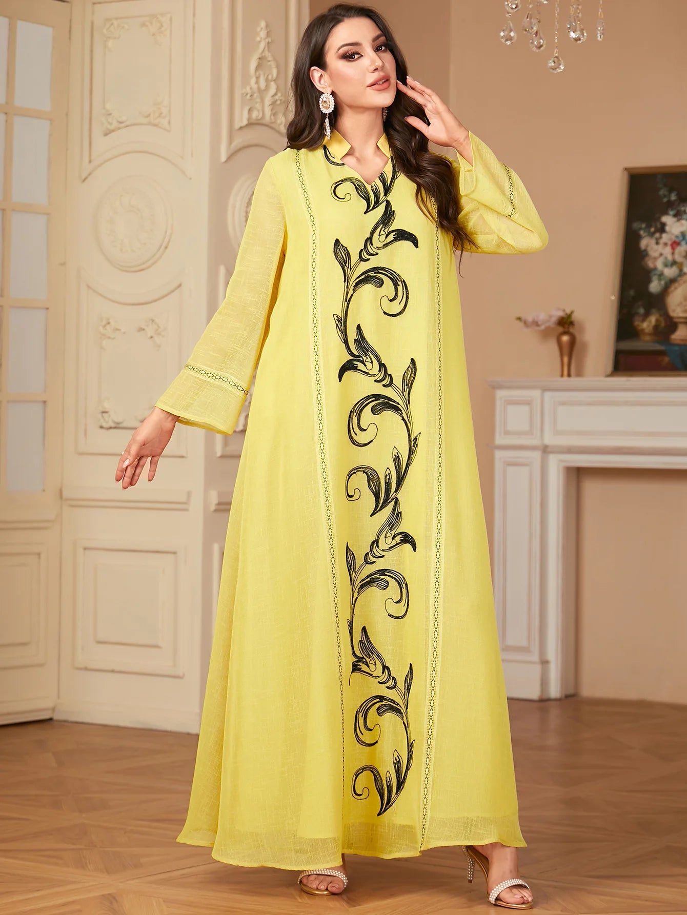 Muslim Women Embroidery Dress Patchwork Vestidos Ramadan Eid Long Robe Morocco Kaftan Dubai Abayas Party Dresses Jalabiya 2025
