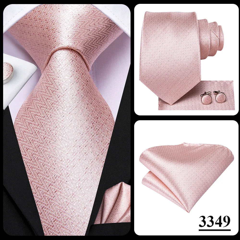 Hi-Tie Blue Business Solid Silk Men's Tie NeckTie 8.5cm Ties for Men Formal Luxury Wedding High Quality Gravata