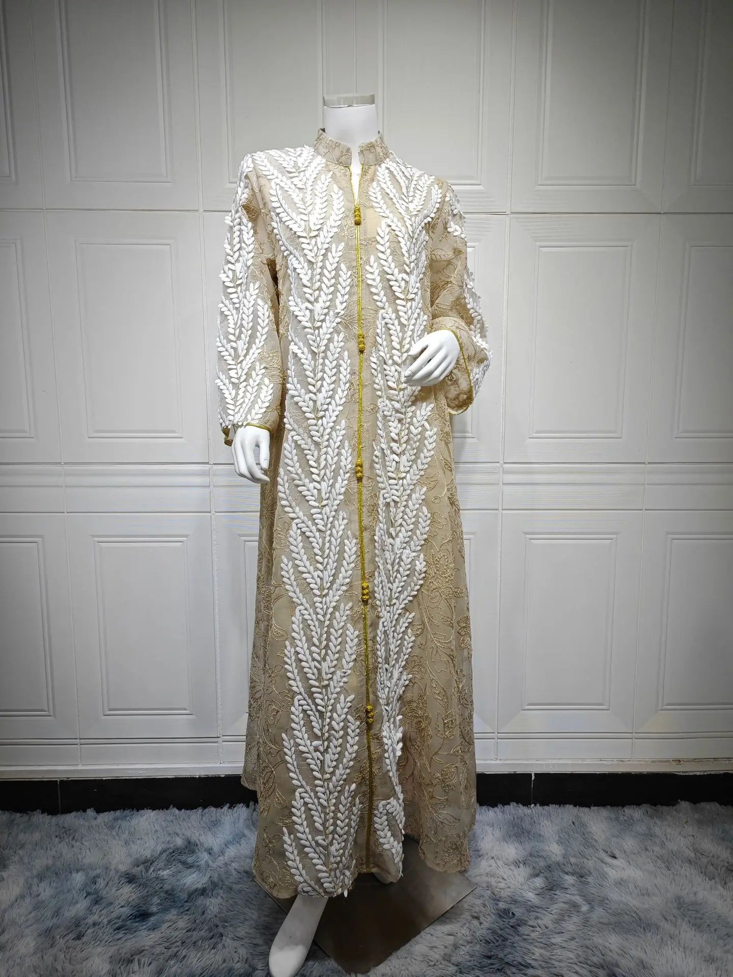 Eid Mesh Dress Women Abaya Party Dress Women Jalabiya Gorgeous Embroidery Saudi Arab Sequins Muslim Ramadan Vestidos Largos Robe