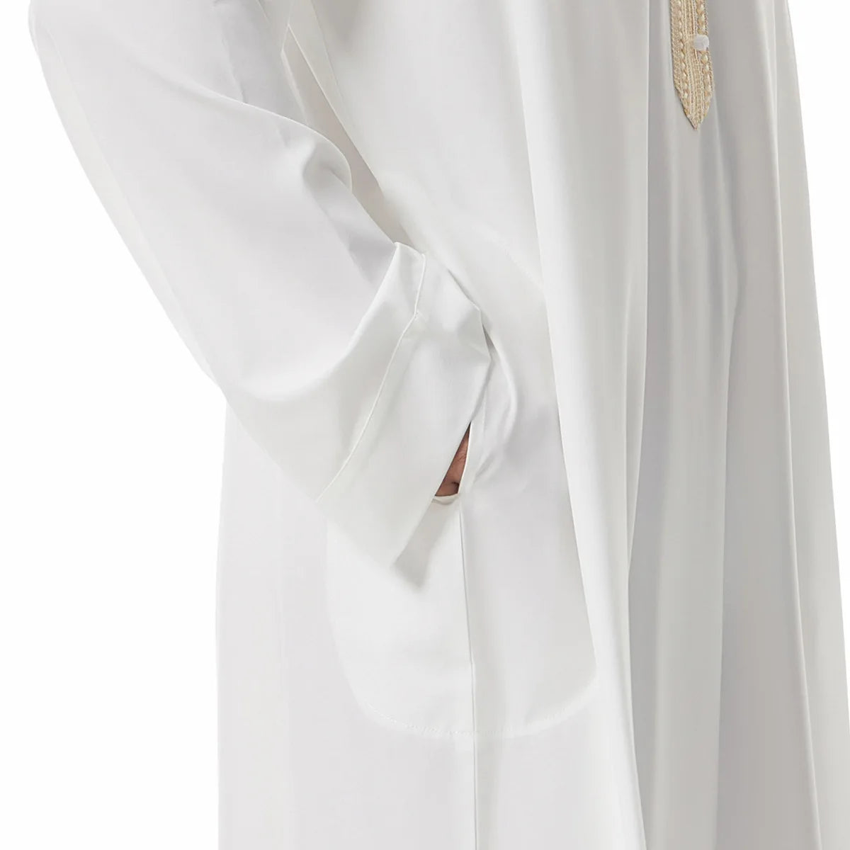 Thobes for Man Muslim Dress Islam Clothing Saudi Arabic Robe Jubba Thobe Eid Djellaba Long Sleeve Embroidery Daffah Dishdasha