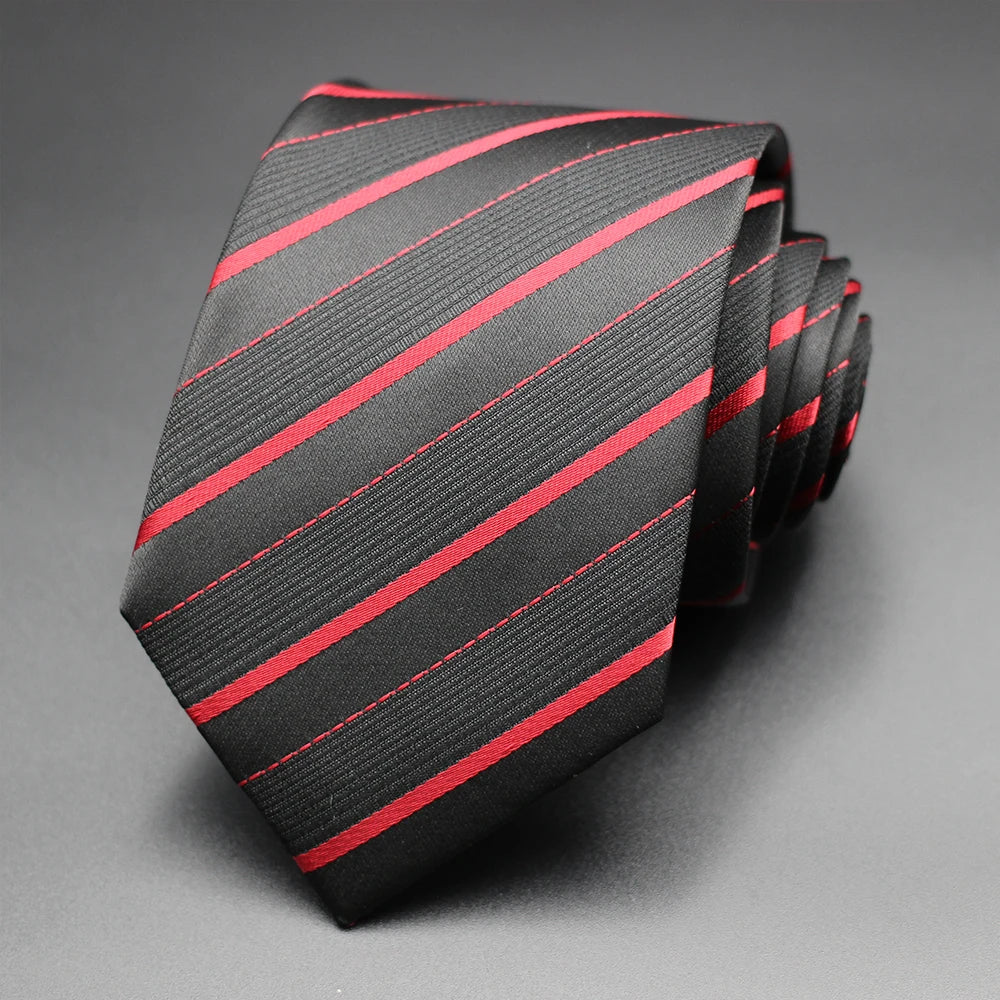 Tie Gravatas Fashion Wholesale Woven Striped Necktie Wedding Accessories Blue Man Fit Group Party Office Neck Ties