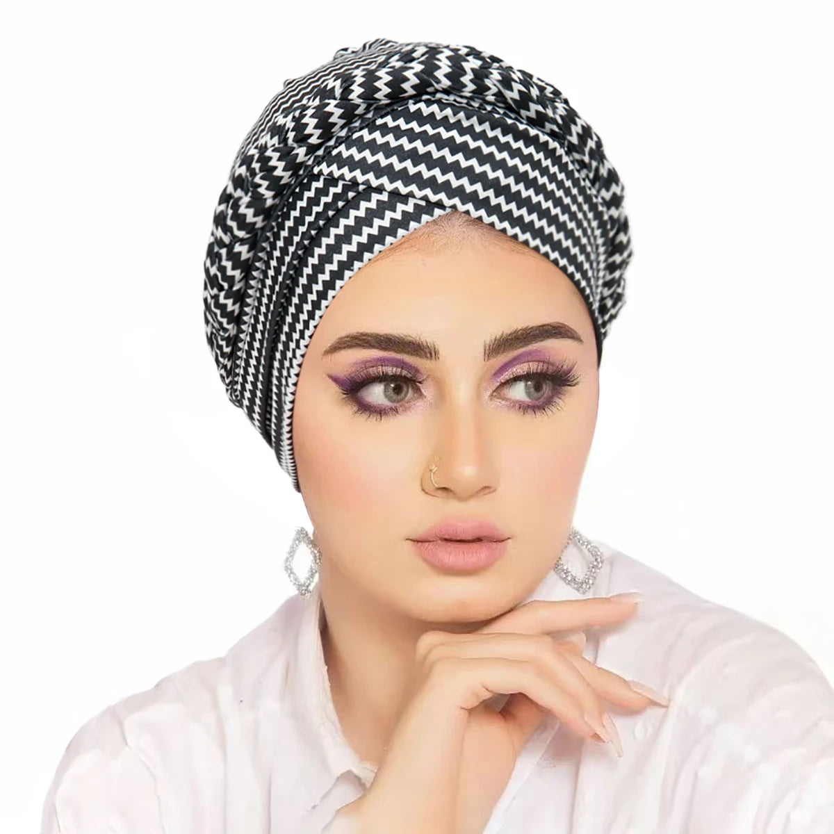 New Headscarf for Muslim Women Trendy Print Turban Bonnet Hijab Caps Inner Hijabs Femme Musulman Arab Wrap Turbantes