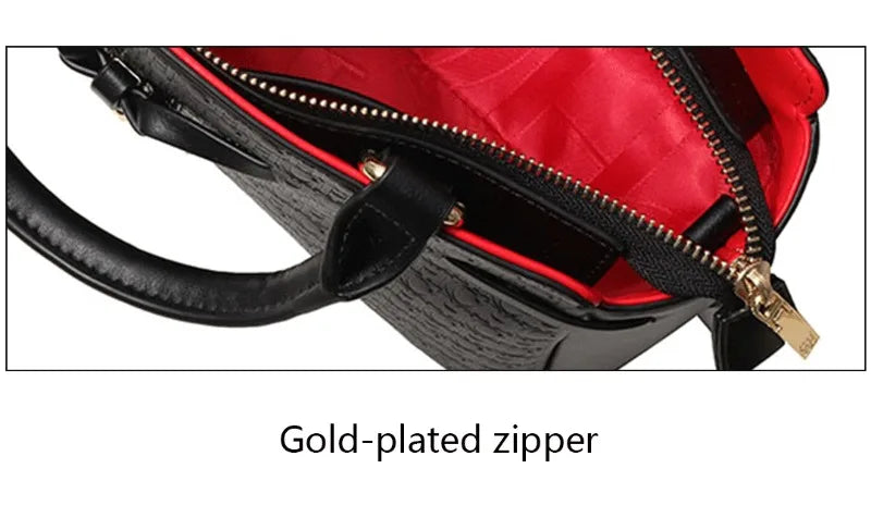 Carolina Herrera Business Simple Women's Handbag Fashion Design Classic Design Vintage Shoulder Bag Lightweight