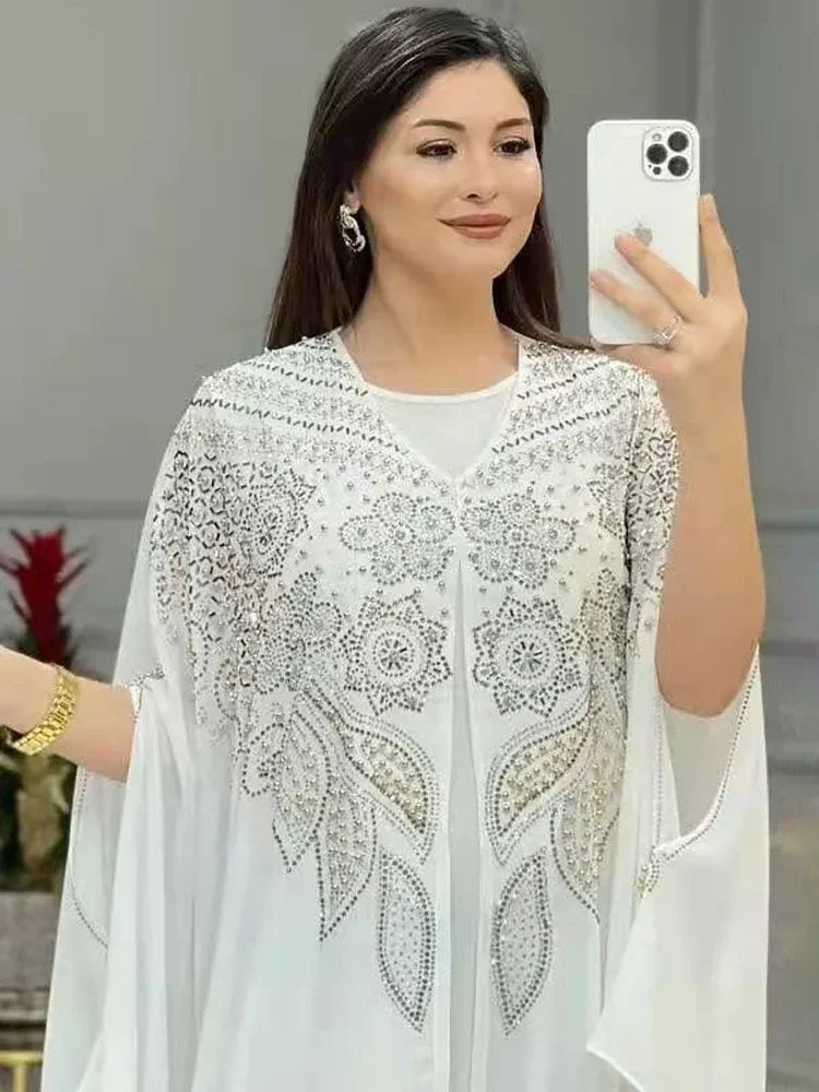 Abayas For Women Dubai Luxury 2025 Chiffon Boubou Muslim Fashion Dress Caftan Marocain Wedding Party Occasions Djellaba Femme