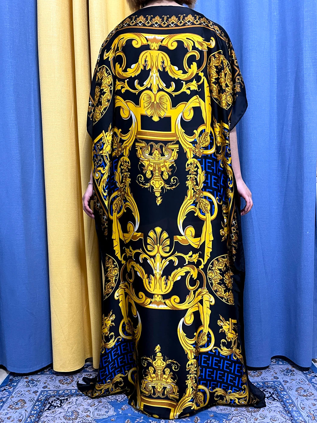 Abayas For Women 2023 Printed Silk Soft Loose Femme Robe Muslim Summer Fashion Clothing African Islam Woman Dresses With Turban