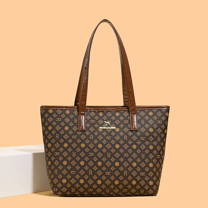 New women's cross-border fashion handbag, large-capacity shoulder bag, versatile and classic tote for commuting