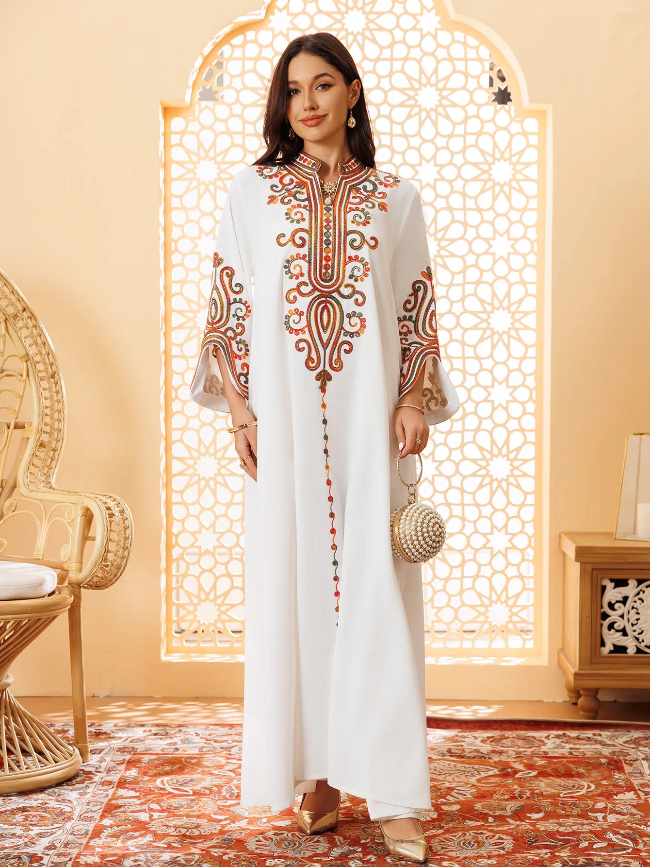 Abaya Dress For Women Embroidery Vestidos Largos Islam Arab Long Robe Jalabiya Ramadan Morocco Kaftan Dubai Abayas Dresses 2026